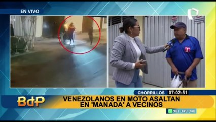 Delincuentes en motos asaltan en “Manada” a los vecinos de Chorrillos