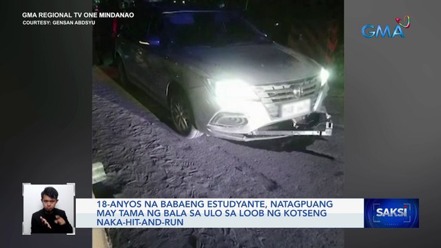 18-anyos na babaeng estudyante, natagpuang may tama ng bala sa ulo sa loob ng kotseng naka-hit-and-run | Saksi