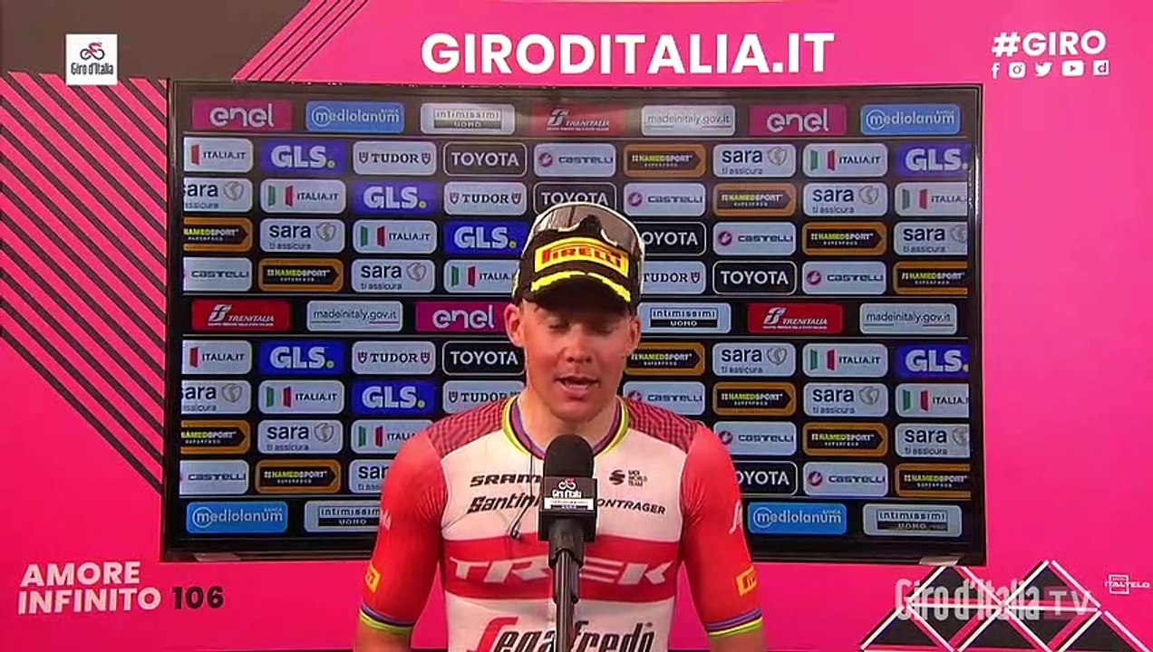 Tour d'Italie 2023 - Mads Pedersen : "I'm very happy. That's what we came here for. It's been difficult to catch the breakaway riders. We've had to use all our team-mates early. It's been difficult to react to Gaviria also."