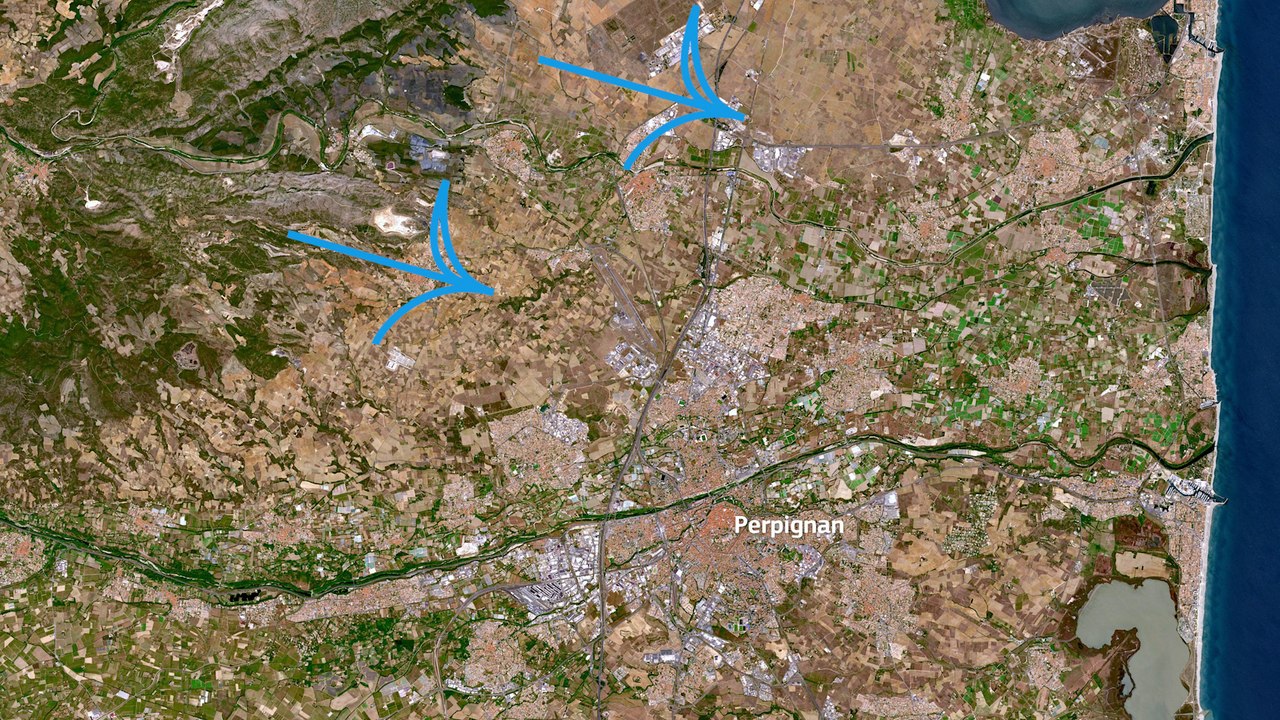 Dans les Pyrénées-Orientales, une sécheresse précoce « inédite  » visible depuis le ciel