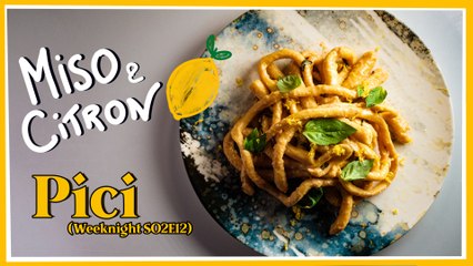 Comment faire des pâtes SANS MACHINE ? Pici Miso & Citron