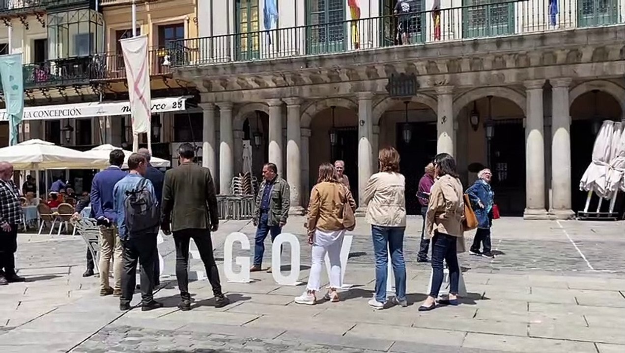 'Making of' de la foto conjunta de los candidatos a la Alcaldía de Segovia.