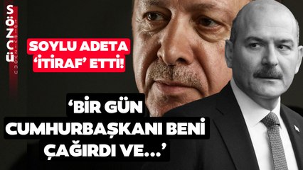 Fatih Portakal 'Bu Bir İtiraftır' diyerek Anlattı! Süleyman Soylu'dan Erdoğan 'İtirafı!'