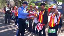 Policía y brigadas escolares implementan campaña para prevenir accidentes en Matagalpa
