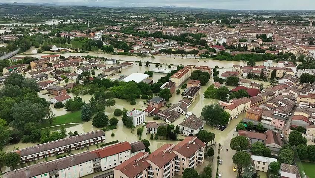 L'inondazione a Faenza: il disastro dell'alluvione nelle riprese dall'alto
