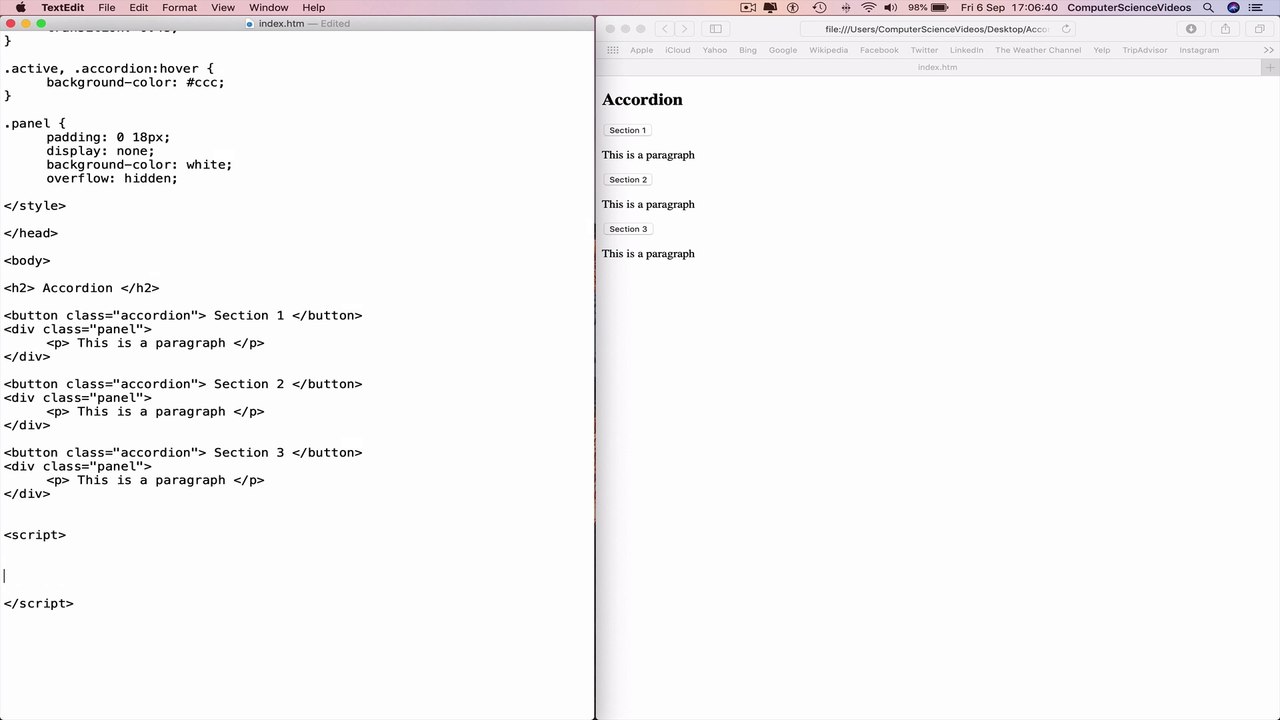 How To CODE an Accordion (Collapsible Content) Using HTML5 & CSS3