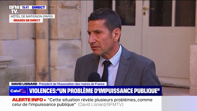 Violences contre les élus: Rien ne peut justifier un phénomène de violence parce qu'on n'est pas d'accord avec une décision de politique publique pour David Lisnard (AMF)