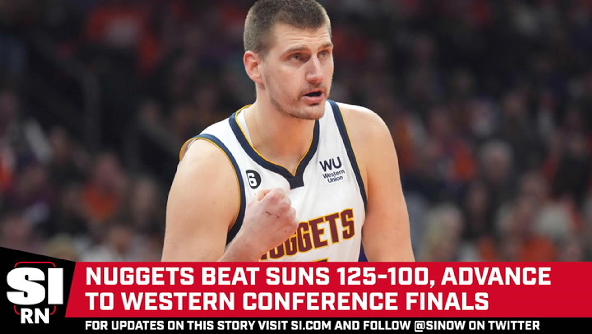 DOMINATION. NUGGETS ADVANCE PAST SUNS TO SECOND WESTERN CONFERENCE