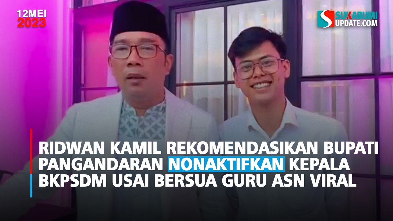 Ridwan Kamil Minta Bupati Pangandaran Nonaktifkan Kepala BKPSDM Usai Bersua Guru ASN Viral