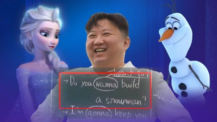 북한 평양 학교에서 디즈니 '겨울왕국'으로 영어 공부! ❄️