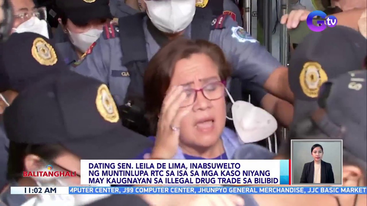 Dating Sen. Leila De Lima, inabsuwelto ng Muntilupa RTC sa isa sa mga kaso niyang may kaugnayan sa illegal drug trade sa Bilibid | BT