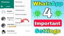 WhatsApp এর ৪টি গুরুত্বপূর্ণ সেটিং || WhatsApp Top 4 Very Important Settings ‎@TecHBanglaInfo