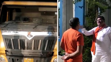 सड़क पर खड़ा डंपर देख गुस्सा हुए मंत्री कमल पटेल,मंत्री पटेल ने पूरे थाना स्टाफ को सस्पेंड किया