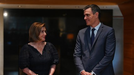 La llegada de Sánchez a EE UU y la condecoración de Nancy Pelosi