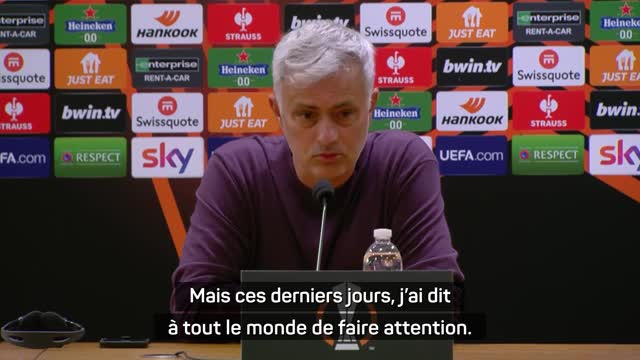 Demies - Mourinho : "J'ai dit à tout le monde de faire attention"