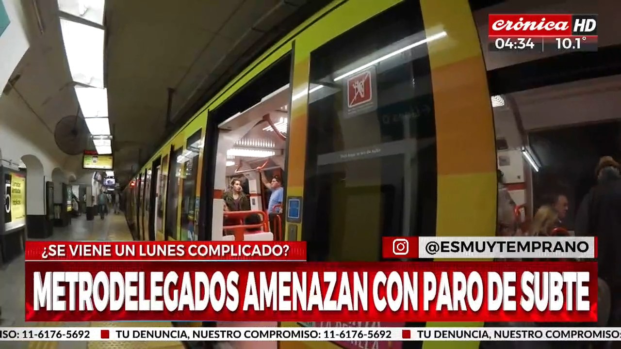 Metrodelegados amenazan con un paro total de subtes