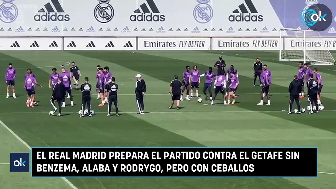 El Real Madrid prepara el partido contra el Getafe sin Benzema, Alaba y Rodrygo, pero con Ceballos