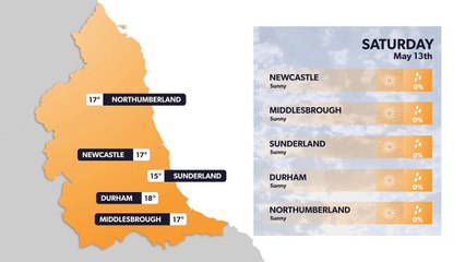 North East weather forecast 12 May
