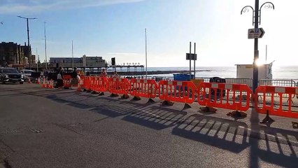 Aberystwyth promenade streetlighting works