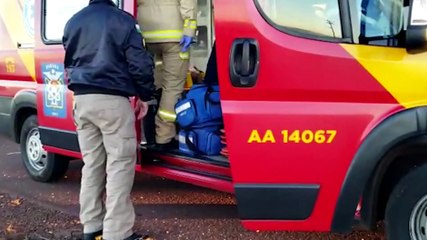 Forte colisão entre Cruze e moto é registrada na rodovia BR-467
