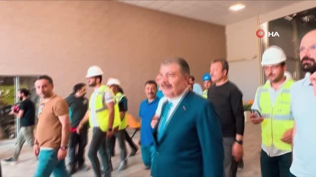 Bakan Koca, inşası süren Hatay Defne Devlet Hastanesi'nin son durumunu paylaştı