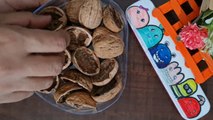 Woman creates fun owl figurine by using walnut and pistachio shells *Easy Craft*