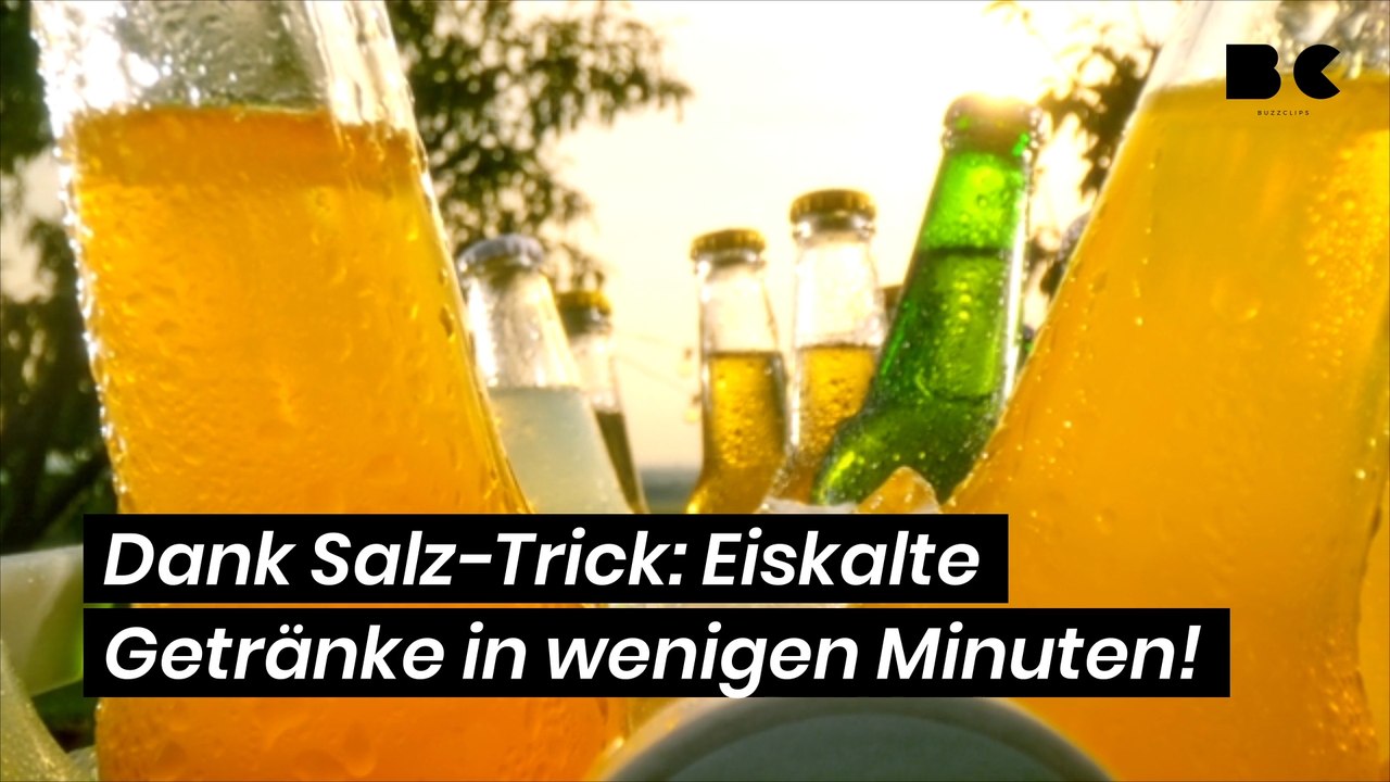 Dank Salz-Trick: Eiskalte Getränke in wenigen Minuten!