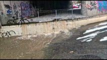 Bufera su Firenze: temporale, fulmini e grandinata. Sottopassi allagati