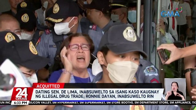Dating Sen. De Lima, inabsuwelto sa isang kaso kaugnay ng illegal drug trade; Ronnie Dayan, inabsuwelto rin | 24 Oras