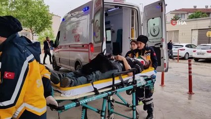 Uydu anteni montajı yaparken ölümden döndü