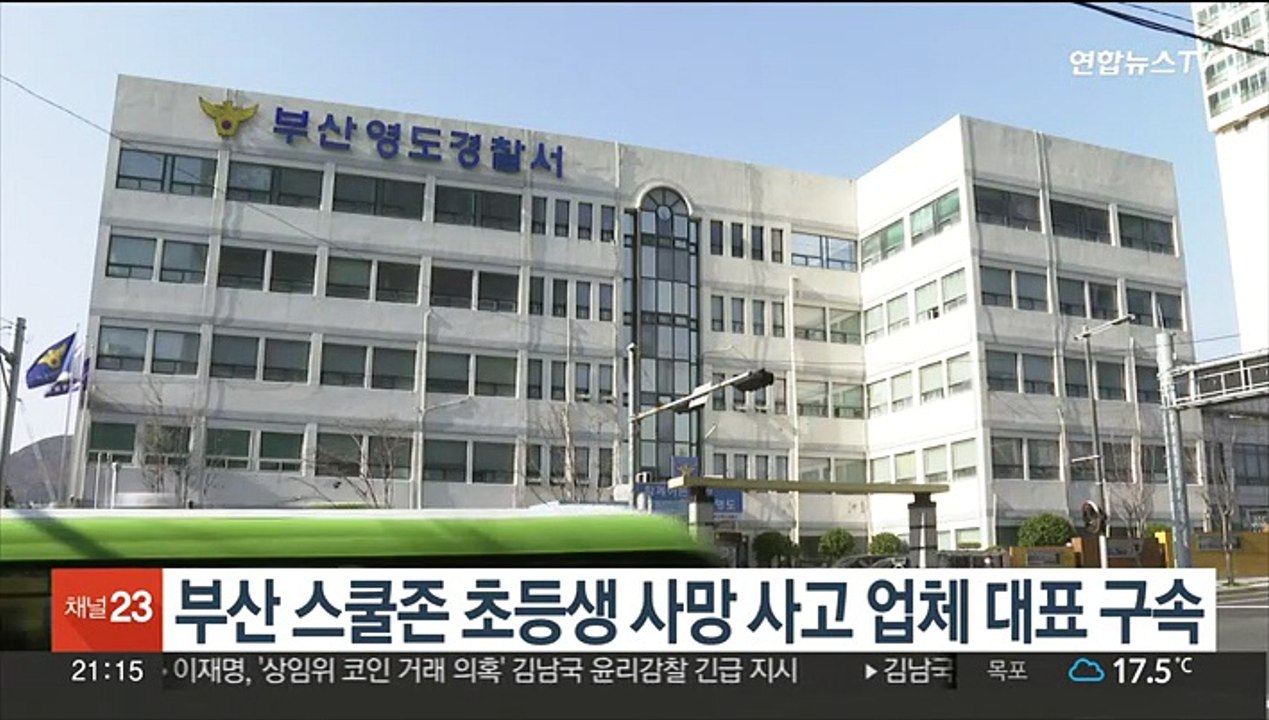 부산 스쿨존 초등생 사망 사고 업체 대표 구속