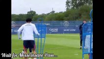 Lionel Messi INSANE Pass in PSG Training Match and Linkup with Ethan Mbappe during Training session