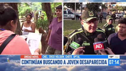 Policía habla con el padre de Lineth Chama, joven desaparecida