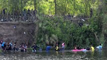 Autoridades hallan un cadáver en el río Bravo, llevaba 7 días entre arbustos