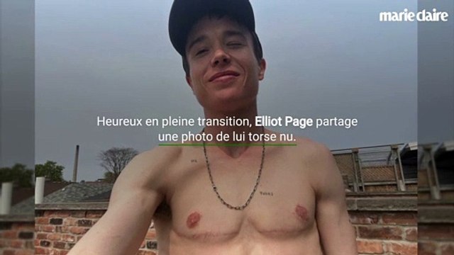 Elliot Page partage une photo de lui torse nu sur Instagram