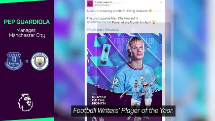 Guardiola congratulates Haaland on Football Writers’ Player of the Year Award