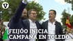 Feijóo arropa a Núñez y Velázquez en la apertura de campaña y reta al PSOE a romper con Bildu