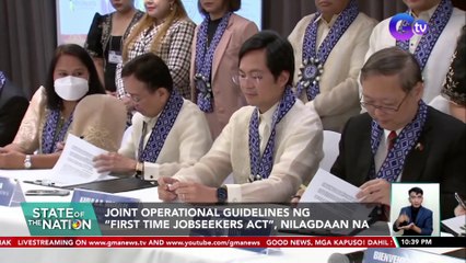 Joint operational guidelines ng “First Time Jobseekers Act”, nilagdaan na | SONA