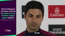 Arteta hails captain Odegaard's leadership