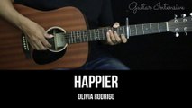 Happier - Olivia Rodrigo | EASY Guitar Tutorial with Chords / Lyrics