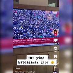 Erdoğan'ın mitinginin farklı açıları gündem oldu