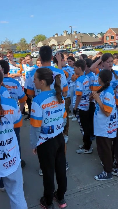 Des élèves de l'école Fernand-Seguin quelques jours avant le Grand défi Pierre Lavoie