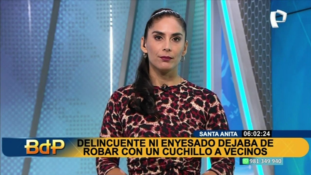 Delincuente enyesado amenaza a transeuntes en calles de Santa Anita.