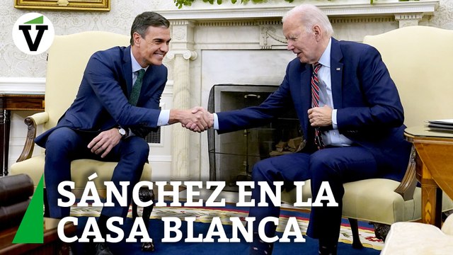 Sánchez arranca su campaña en la Casa Blanca y exhibe sintonía Biden: Somos aliados, amigos
