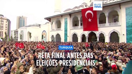 Télécharger la video: Presidente turco e rival encerram campanhas para as presidenciais