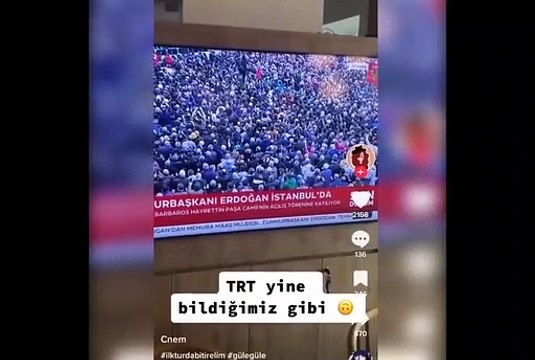 TRT Haber’in görüntü oyununu yurttaş balkondan bozdu