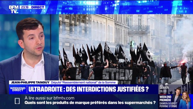 Jean-Philippe Tanguy (RN): Par principe, je préfère que des mouvements d'extrême droite ne puissent pas circuler librement dans les rues de Paris