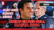Helmut Marko asegura que CHECO se QUEDARÁ en RED BULL