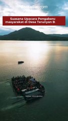 Suasana Upacara Pengabenan masyarakat di Desa Terunyan Bangli