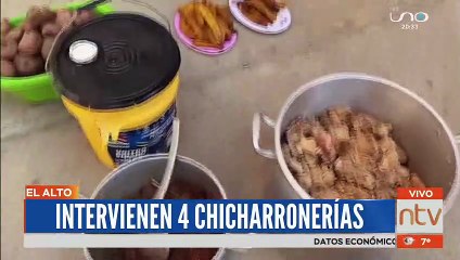 La Felcc interviene cuatro chicharronerías de la ciudad de El Alto.